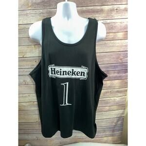 Vintage Heineken Tank Top Size XL Black Mens Sleeveless #1